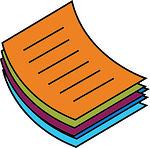 A stack of webinar handout papers