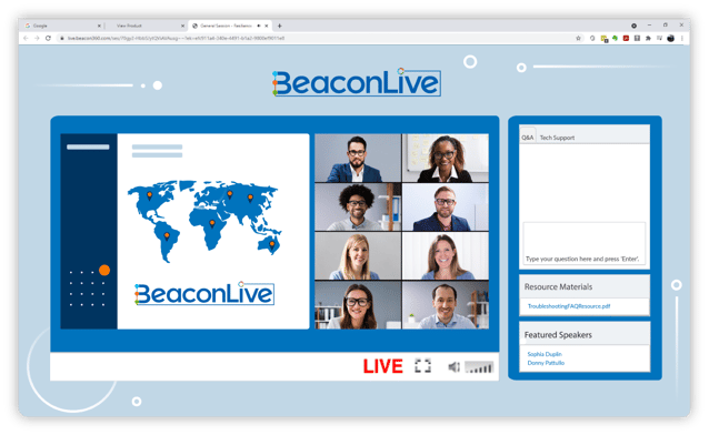 BeaconLive branded platform
