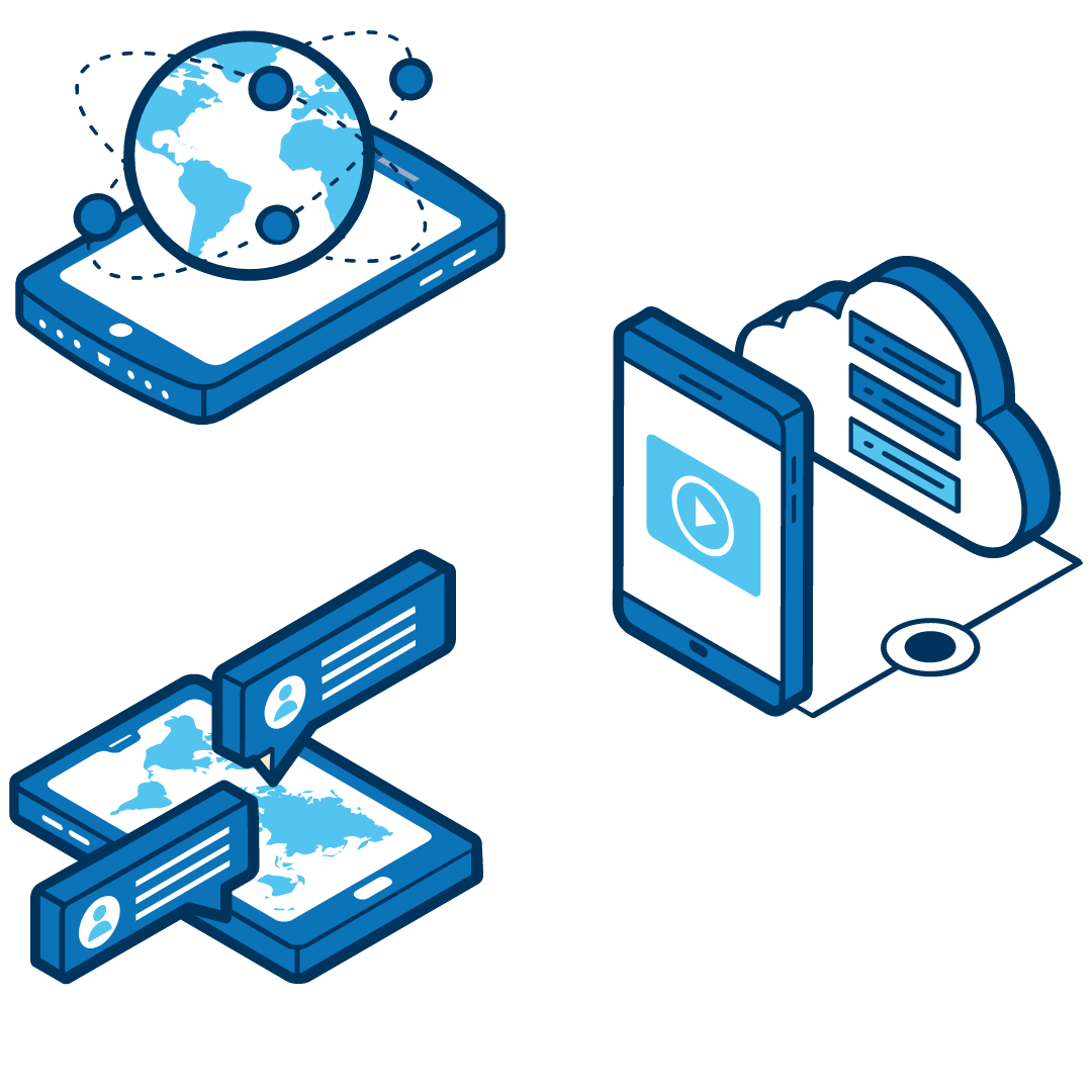 Phone-Global-Cloud-Chat-Icons